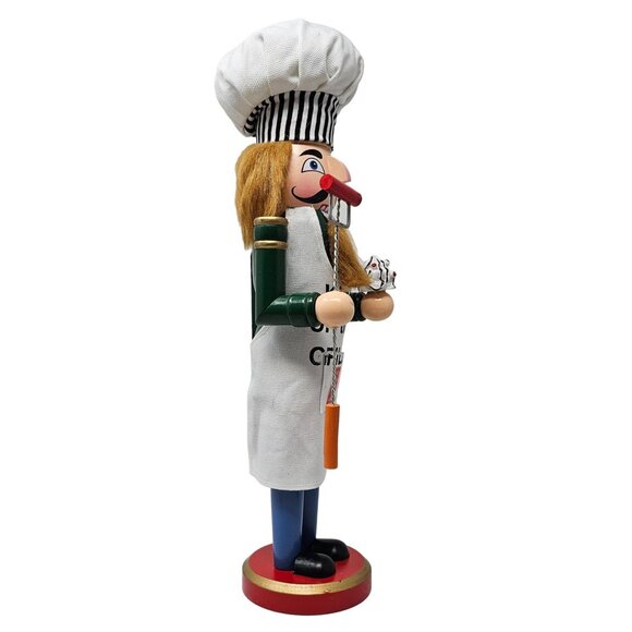 Backyard BBQ Barbeque Grill Dad Hot Dog 14" Wood Nutcracker - Picture 3 of 5